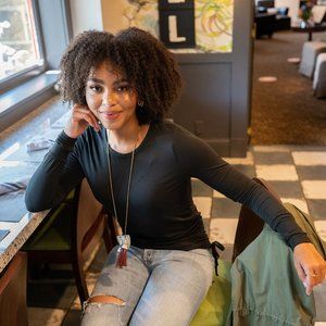 NWT Evy's Tree Black Layering Leaves Tee